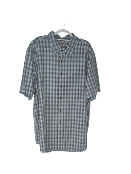 Carhartt Other - Carhartt Blue and White Casual Button Down Shirt Men's Size 3XL
